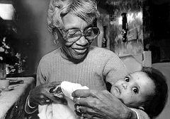 Hale holding one of the many children she loved (Google Images)