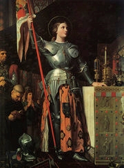 Joan at the Coronation of Charles VII (http://en.wikipedia.org/wiki/Joan_of_Arc)