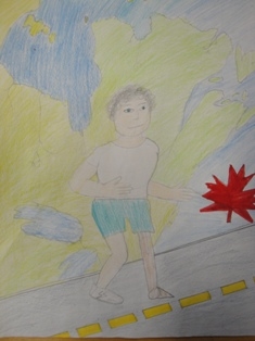 My drawing of Terry Fox. (I made it.)
