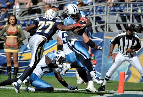 Vs the Chargers (http://www.titansonline.com/media-center/photos/Raiders-Titans-Football-Chris-Johnson/bb527973-51fb-42f4-af0c-1b3c07dbc260)
