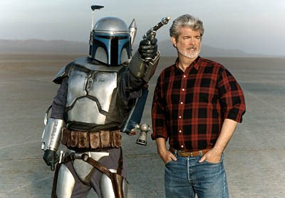 George Lucas on set with Jango Fett (http://www.dtheatre.com/read.php?sid=3134)