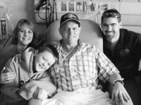 Coach Billy at the Hospital with his family (Free Lance Star)