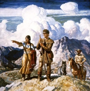 Sacagawea guiding Lewis and Clark