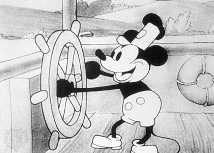 Steamboat Willie, the cartoon that started it all (http://back2retro.files.wordpress.com/2010/11/steamboat-willie.jpg)
