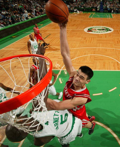 Yao Ming dunking over Kevin Garnett (http://www.yougotdunkedon.com/2008/01/say-it-aint-so-kg.html)