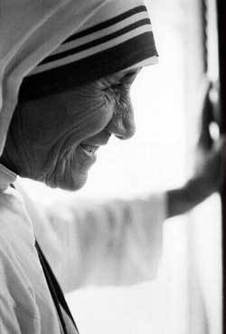 Mother Teresa shares her warm smile with others