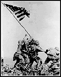 The Raising of the Flag on Iwo Jima. (www.thegoldweb.com/voices/irahayes.htm)