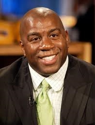 Magic during an interview (http://www.rtohq.org/02083apro-rent-a-center-teams-with-magic-johnson-for-all-star-ad-campaign.html)