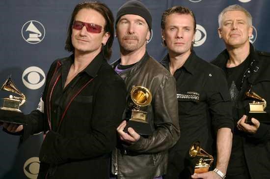 U2 with a few of their Grammys. (http://www.smh.com.au/ftimages/2005/02/14/1108229922943.html)