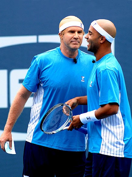 Ferrell impersonating James Blake at the U.S. Open