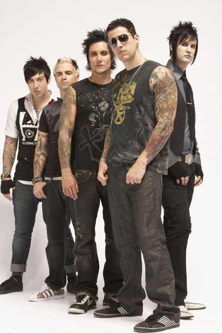This is Avenged Sevenfold (http://www.starpulse.com/Music/Avenged_Sevenfold/Pictures/)