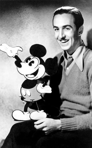 A young Walt Disney with Mickey Mouse (http://www.deaflion.com/people/walt-disney/)