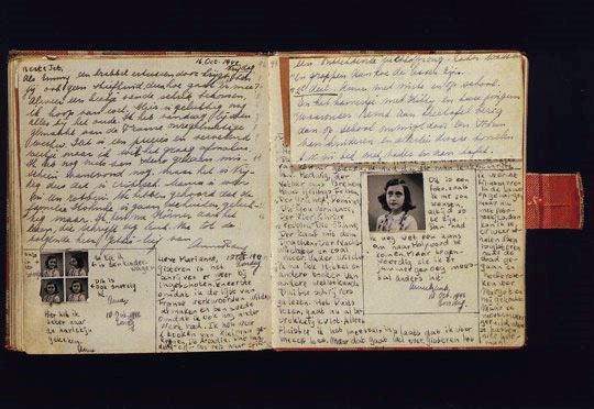 Anne Frank's Diary. (http://www.factsofworld.com/wp-content/uploads/2011/08/anne-frank-diary-open.jpg)