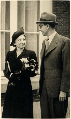 Jan and Miep Gies on their wedding day, 1941 (www.miepgies.nl)