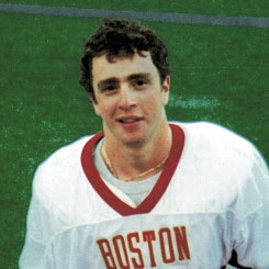 Welles Crowther in his lacrosse jersey-number 19 (www.redbandannarun.com/ (Boston College Volunteer & Service Learning Center))