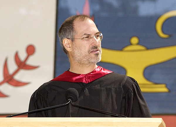 Steve Jobs saying his college dropout speech (http://www.publishingservices.in/wp-content/uploads/2010/10/steve-jobs.jpg ())