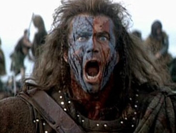 Face of a fierce Scottish lion master.