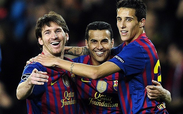 Lionel Messi (left) Sharing a Victory  (http://www.telegraph.co.uk (Telegraph staff and agencies))