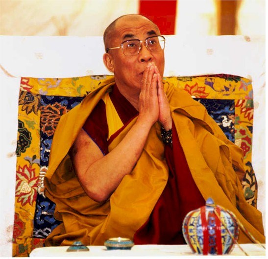 The Dalai Lama praying (http://www.wireheading.com/dalai-lama.jpg (BLTC))