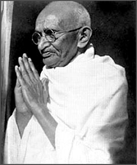 Gandhi with courage (http://www.namaste-valley.com/inspirations.html ())