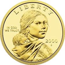 This is a Sacagawea dollar coin (google images ())