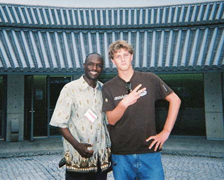 Gordon Nyabade and Riley McMahon at the iEARN conference in Japan 2003