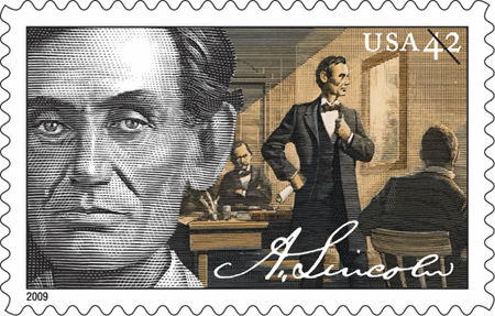 Picture of Lincoln Bicentennial Stamp- Lawyer