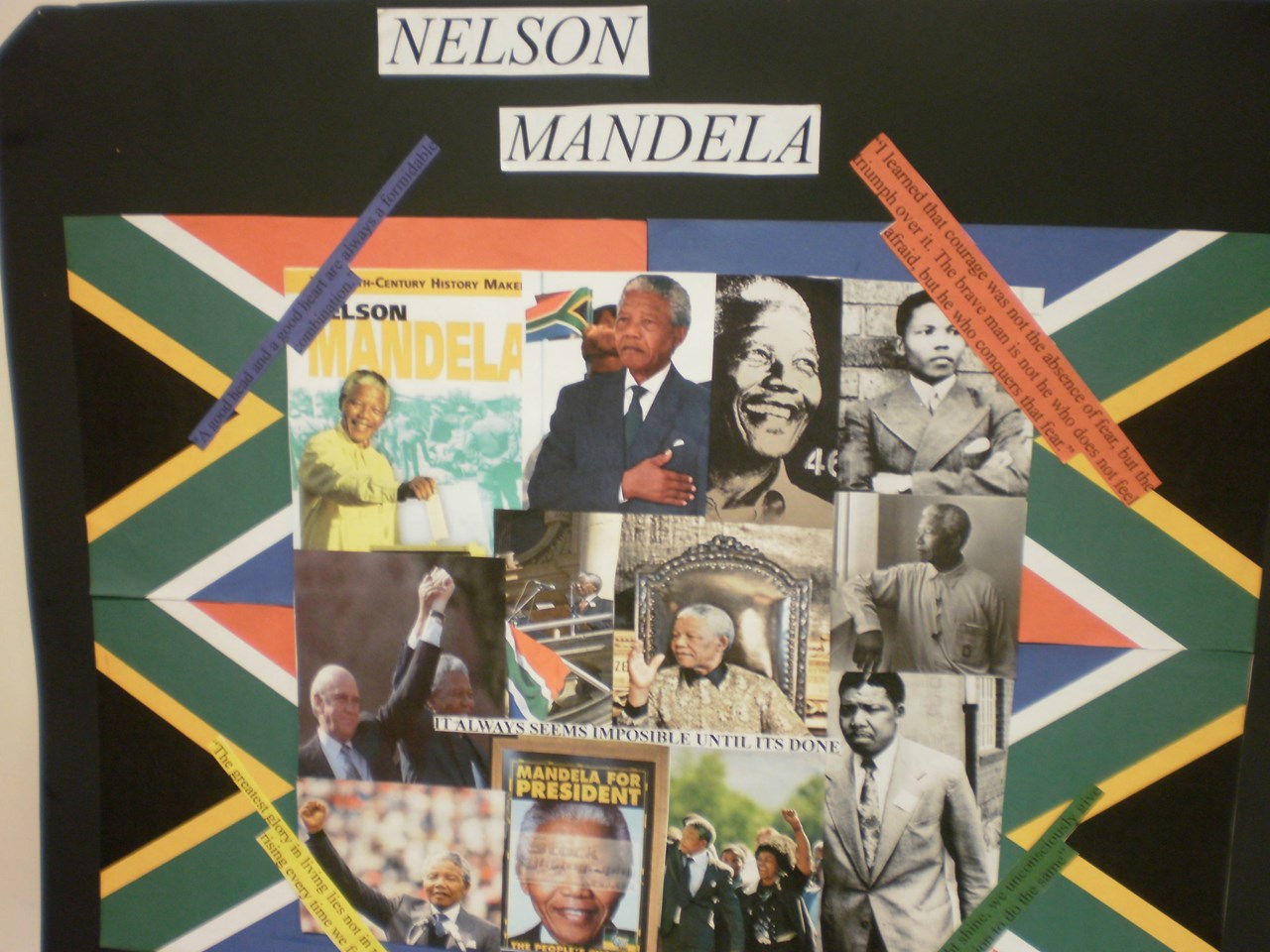 nelson mandela photo collage