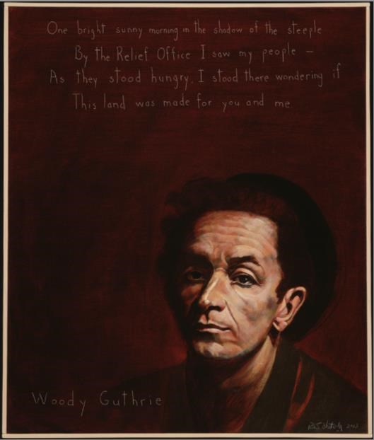 Picture of Woody Guthrie by Robert Shetterly