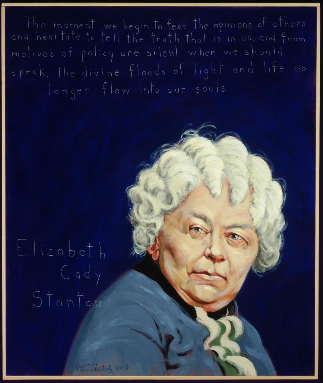 Picture of Elizabeth Cady Stanton by Robert Shetterly, AWTT