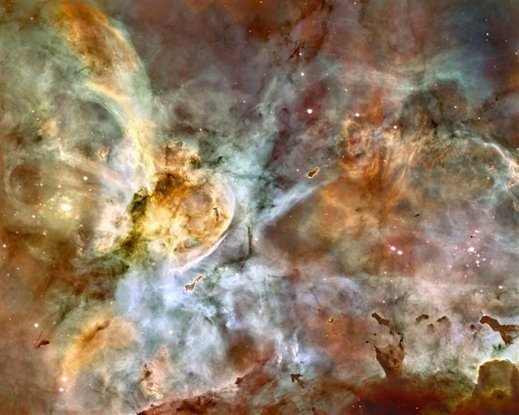Picture of Star Birth and Death in Carina Nebula