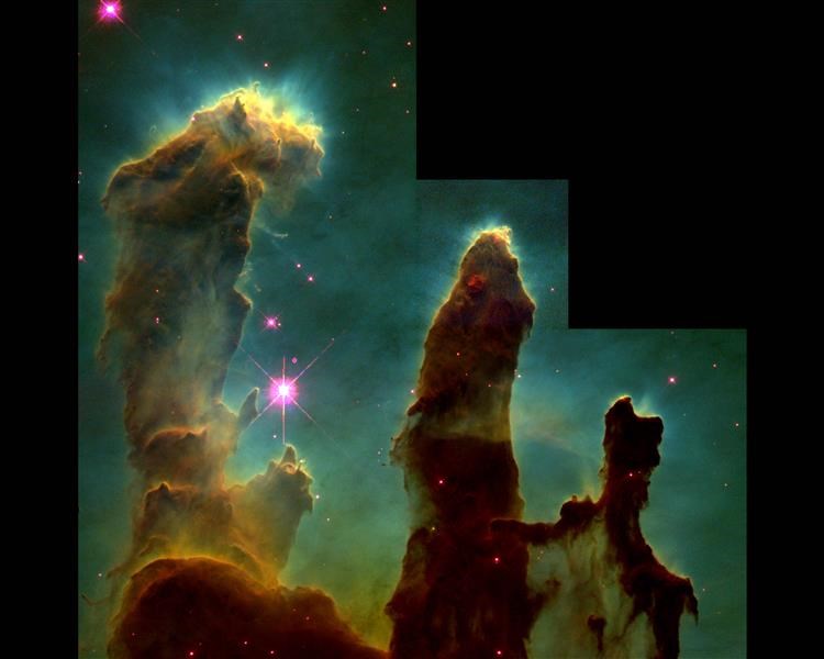 Picture of Star-Forming Gas Pillars in the Eagle Nebula