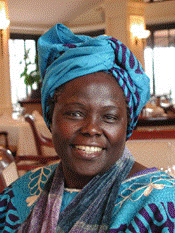 Photo of Wangari Maathai, environmental activist, Nobel Prize Laureate