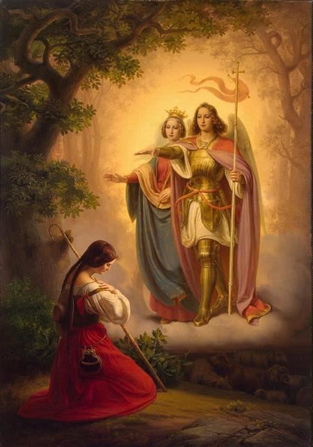 Joan of Arc with angels (http://angels-angelology.com/joan-of-arc-and-the-angels)