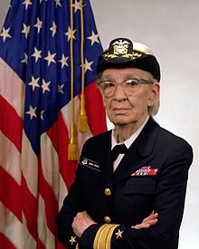 This is a picture of Grace M. Hopper (https://en.wikipedia.org/wiki/Grace_Hopper (James S. Davis))