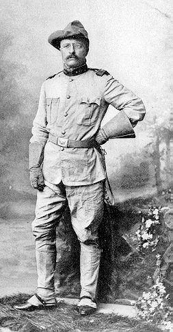 Theodore Roosevelt in uniform (Wikiquote (Library of Congress))