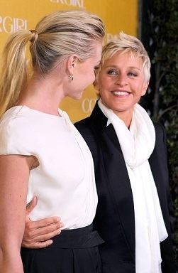 DeGeneres with Portia de Rossi (https://www.pinterest.com/pin/566468459353948206 ())