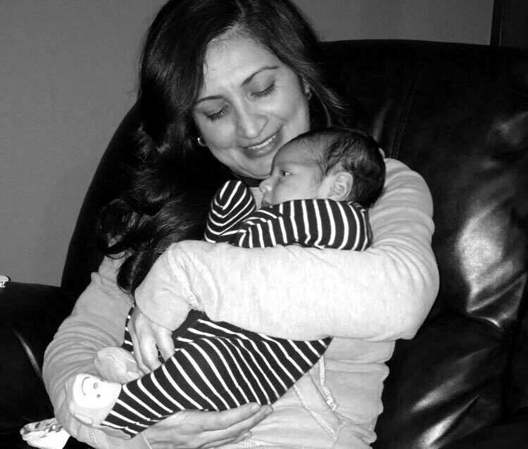 My little brother and mother