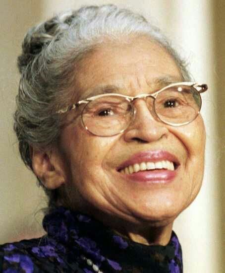 June 15, 1999: Rosa Parks when she was presented with a Congressional Gold Medal by President Bill Clinton.