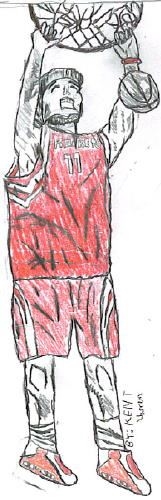 Illustration of Yao Ming by Kent  Warren