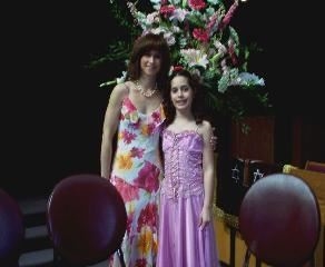 My mom and I at my Bat Mitzvah.