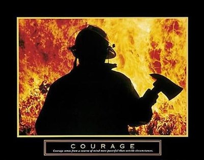 Firefighter Courage Poster