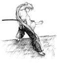 Rurouni Kenshin using one of his secrets attacks. (google)