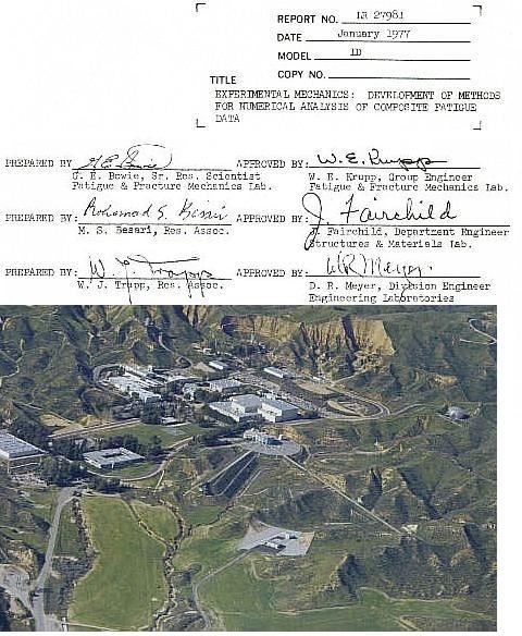 Rye Canyon Lab and sample report cover (Photo scanned from Award for Excellence)