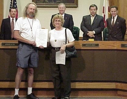 Commissioner Janes read and presented a Resolution proclaiming May 11, 2002, as Letter Carriers National Food Drive Day in Lee County. Letter Carrier Chris Johnson, accompanied by Joyce Jacobs of the Harry Chapin Food Bank, accepted the Resolution (www.lee-county.com/minutes/2002/05-07-02.htm)