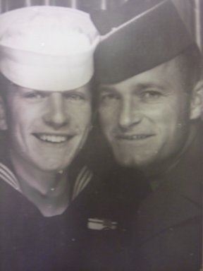 Paw-Paw, left, and his brother June, right