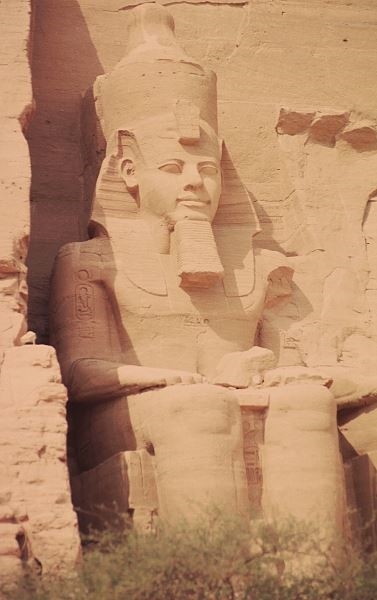 One of the monuments made for <a href=http://www.bluffton.edu/~sullivanm/egypt/abusimbel/ramses/ramses.html>Ramses</a> 