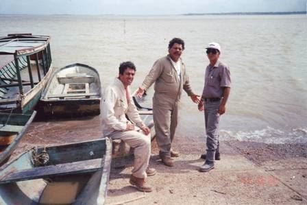 Dad at work in break