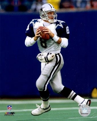 Troy drops back to pass.