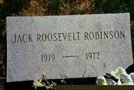 Jackie Robinson's Grave (http://www.thedeadballera.com/GravePhotos/Robinson.Jackie.Grave.html)